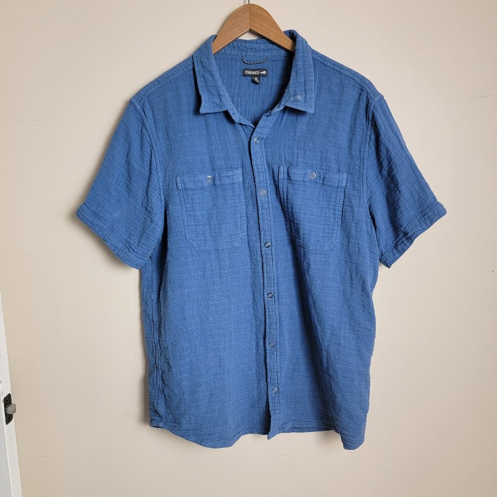 Toad & Co 100% Organic Cotton Button Down Shirt Size XL